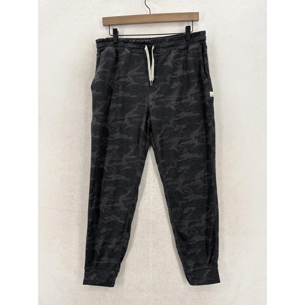 Vuori Ponto Performance Jogger Pants Mens Medium Black Camouflage Gym Travel